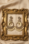 Celestial Pearl Chandbali - Ivory White
