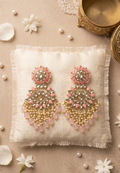 Noor Kundan Chandbalis - Rose Blush