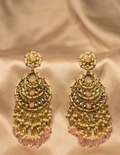 Royal Pearl Chandbali – Pink