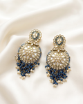 Ella Ceramic Chand Drops - Ocean Blue