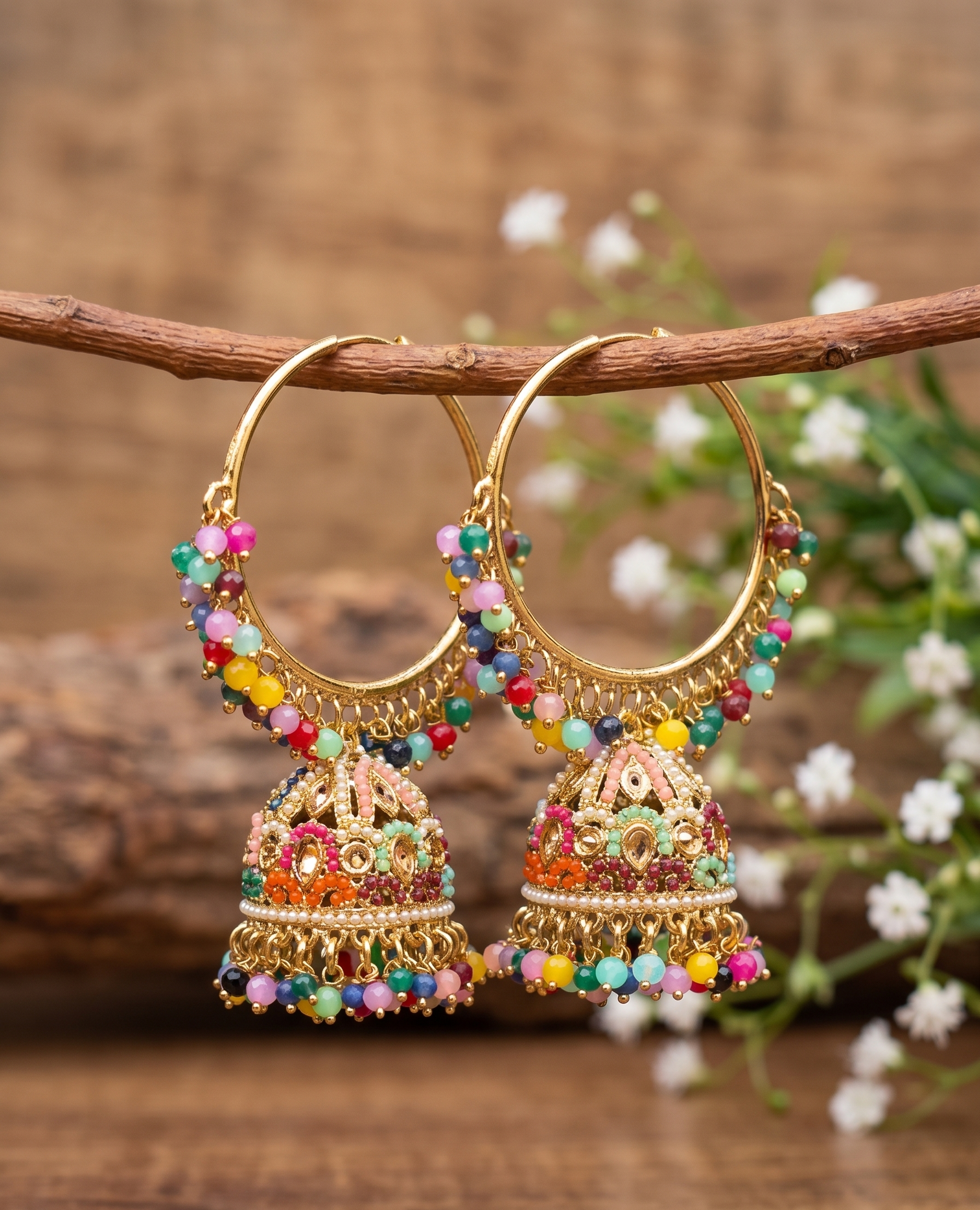 Svara Hoop Jhumkas - Rangrez