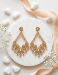 Ayla Kundan Hoop Drops - Royal Gold