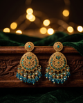 Aabira Kundan Chandbalis - Ocean Teal