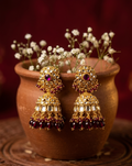 Meher Kundan Jhumkas - Wine love