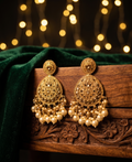 Aabira Kundan Chandbalis - Ivory white