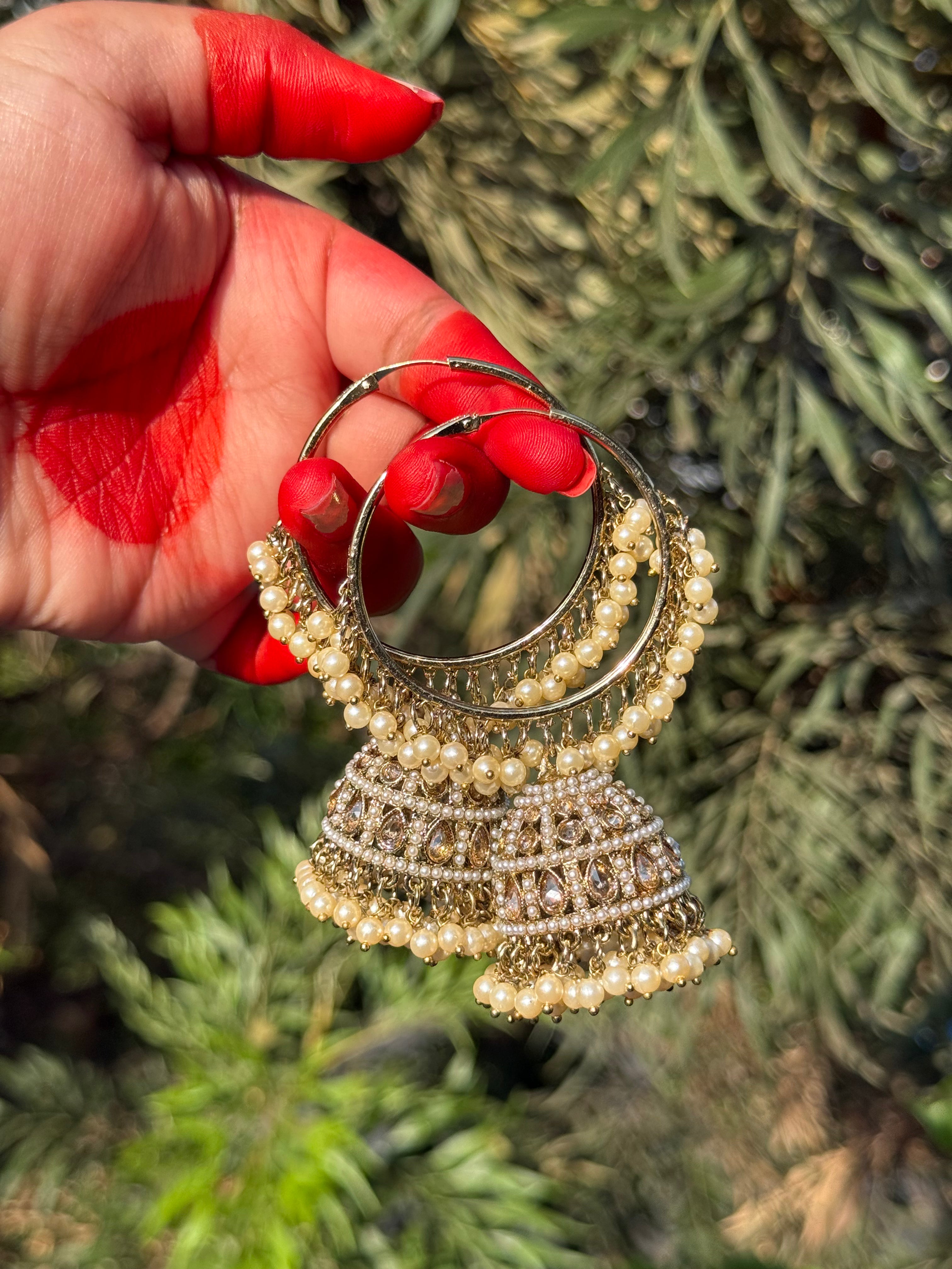 Svara Hoop Jhumkas - Sunlit Gold
