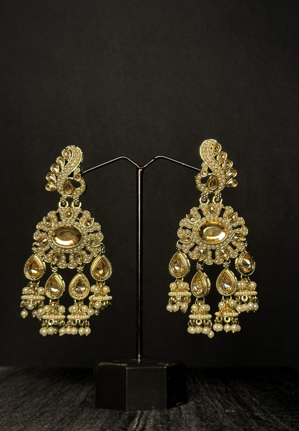 Morni Kundan Jhumka Drops